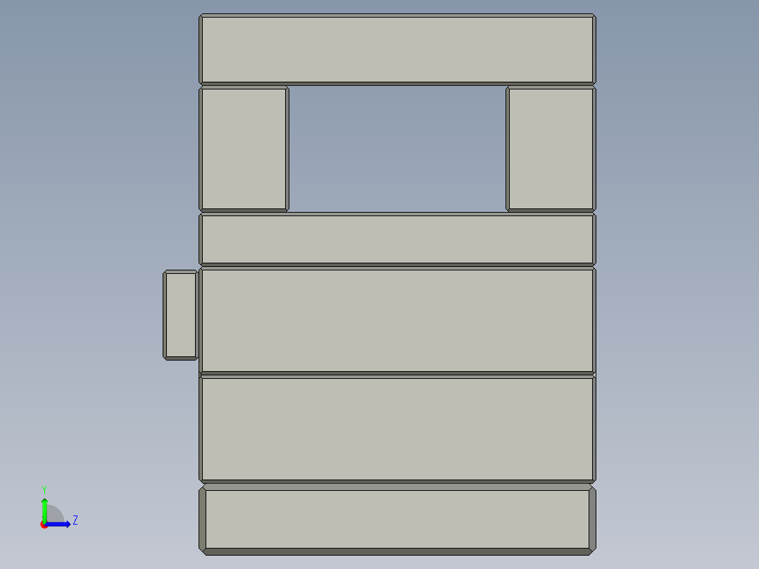 电池低温注塑模架 左视图