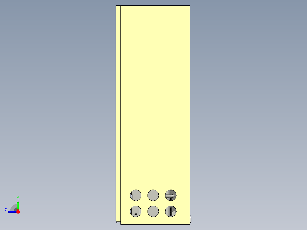 MU1617-DKX-00（电箱主体）3D模型右视图