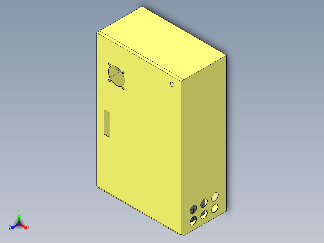 MU1617-DKX-00（电箱主体）3D模型正等轴测图