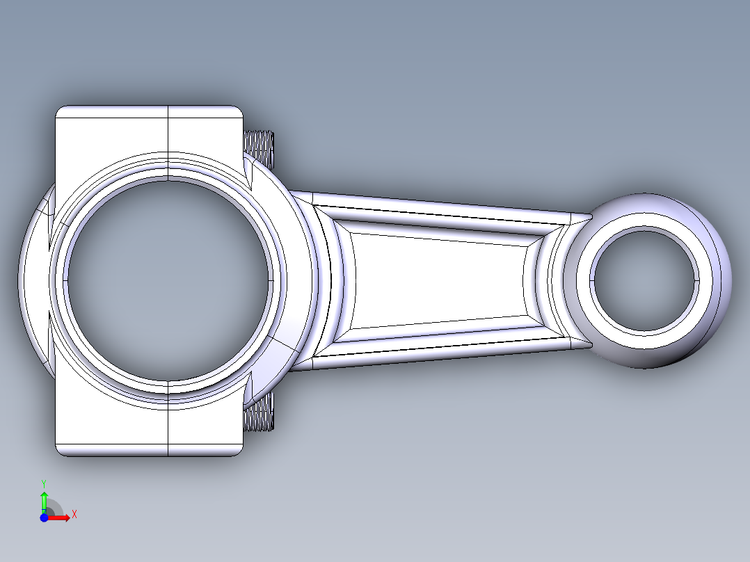连杆catia设计前视图