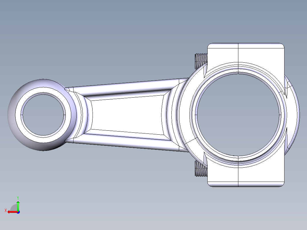连杆catia设计后视图