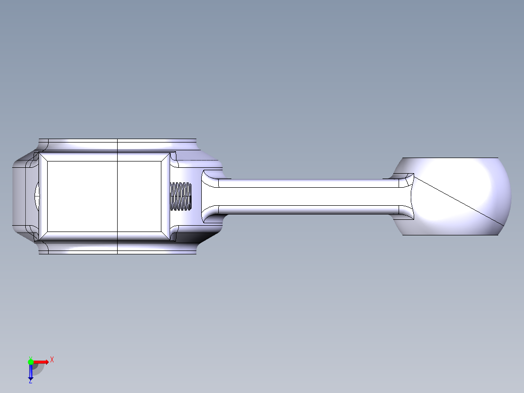 连杆catia设计俯视图