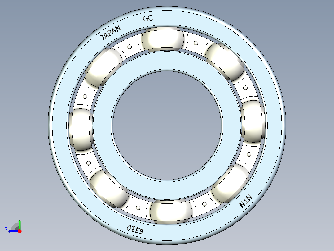 roe球轴承模型右视图
