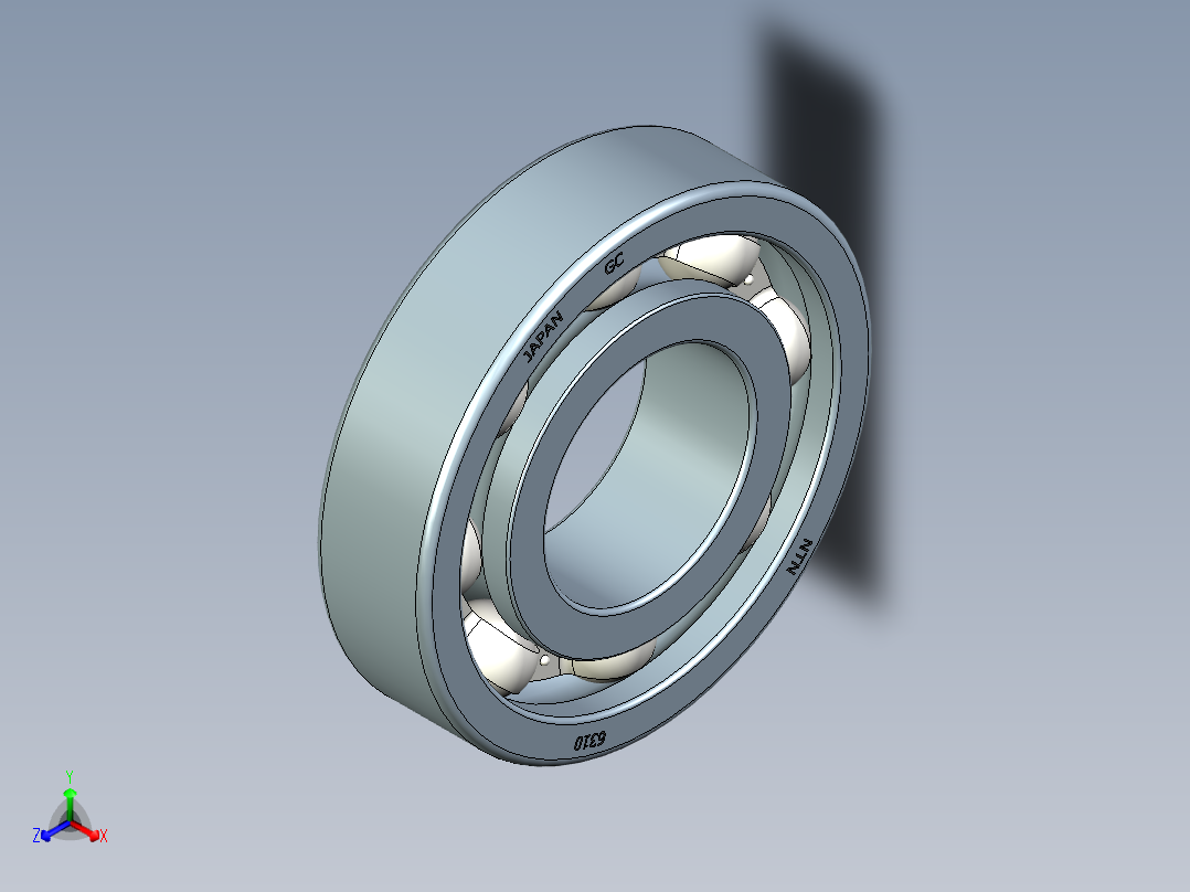 roe球轴承模型正等轴测图