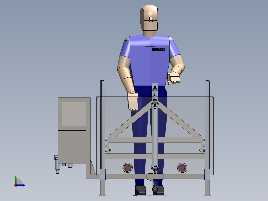 人操作机箱左视图