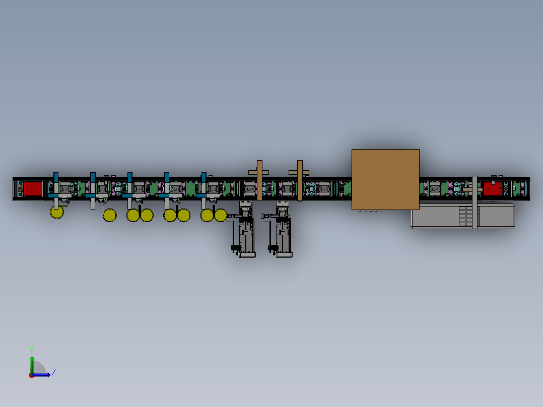 自动焊接流水线左视图