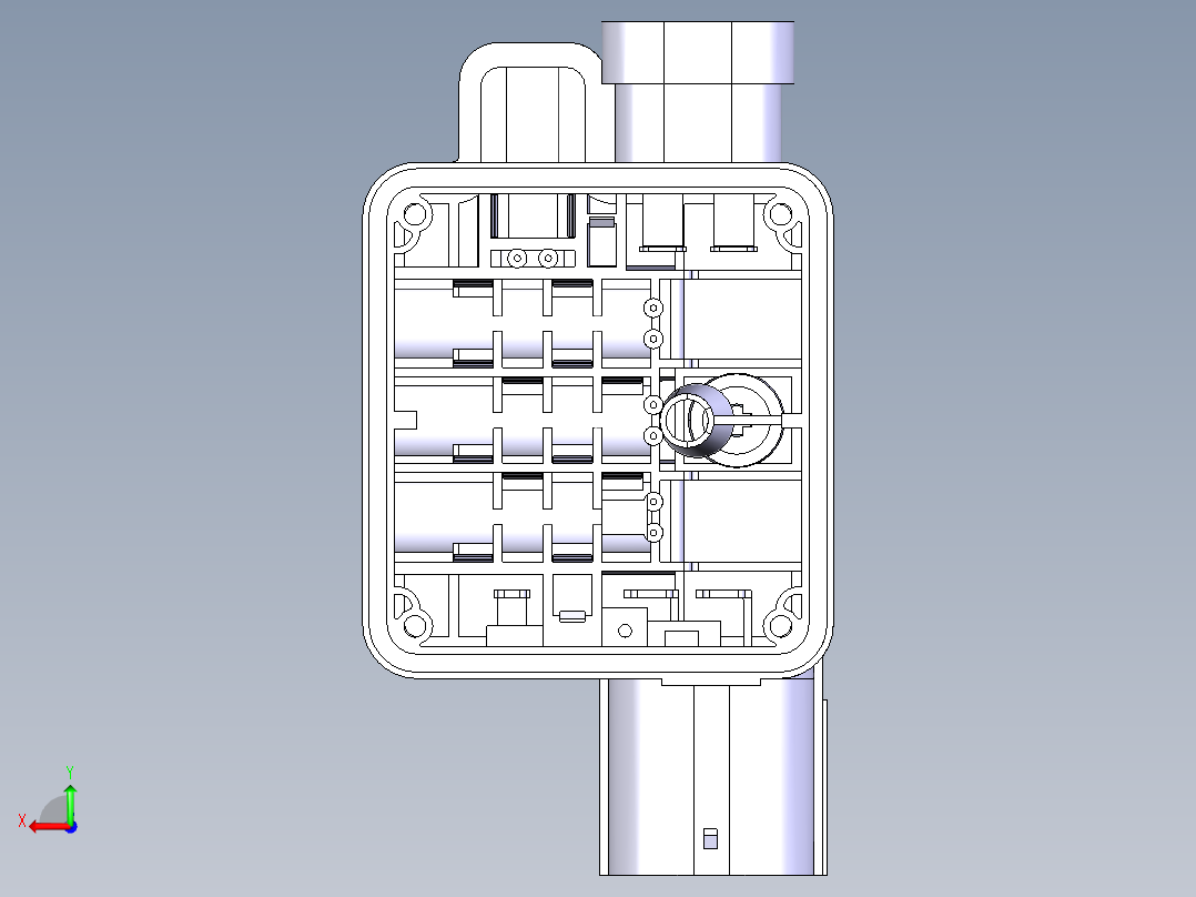 汽车控制器外壳后视图