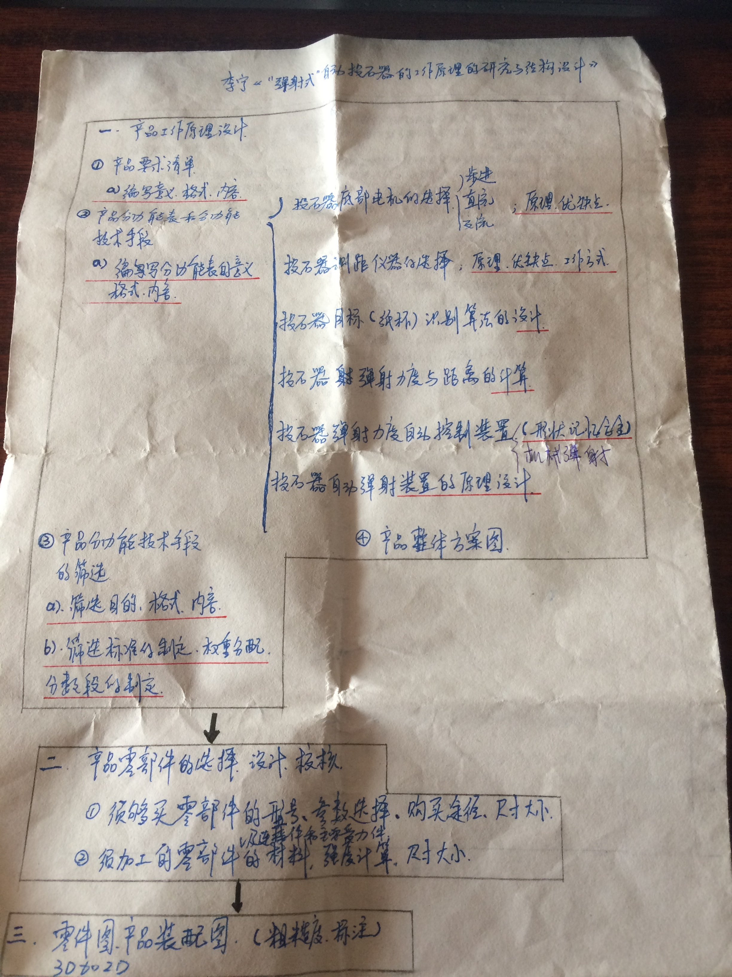 弹射式自动投石器的设计