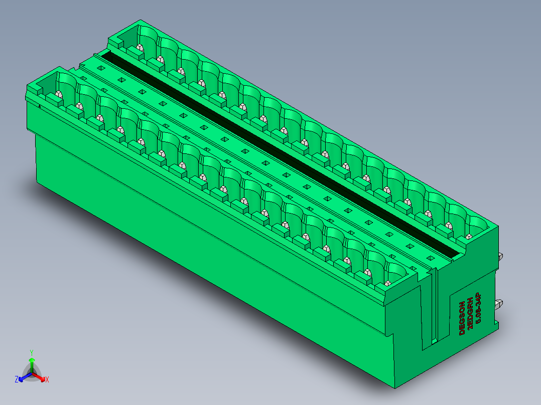 DEGSON 2EDG 系列 5.08mm 可插拔接线端子组-2EDGRH-5.08-34P-14-00AH主视图