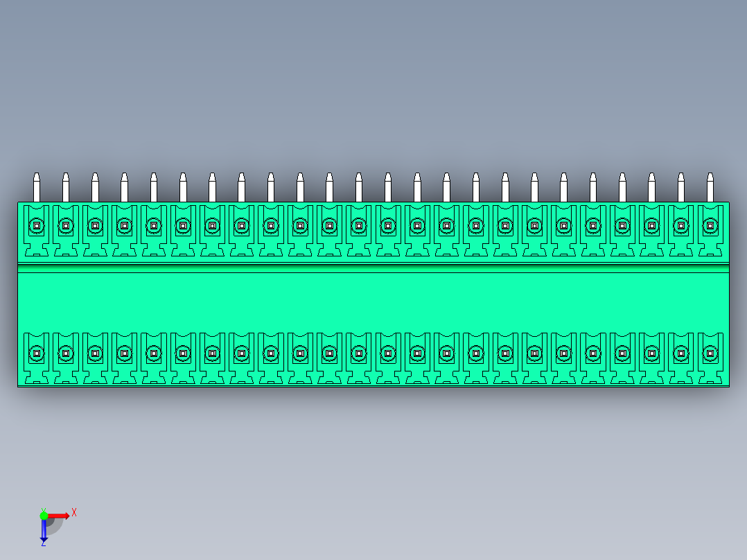 DEGSON 15EDG 系列 3.5mm 插拔式接线端子 FullPack-15EDGRT-3.5-48P-14-00AH俯视图