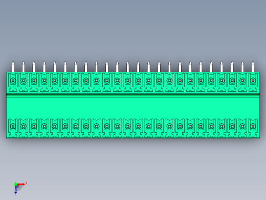 DEGSON 15EDG 系列 3.5mm 插拔式接线端子 FullPack-15EDGRT-3.5-48P-14-00AH俯视缩略图