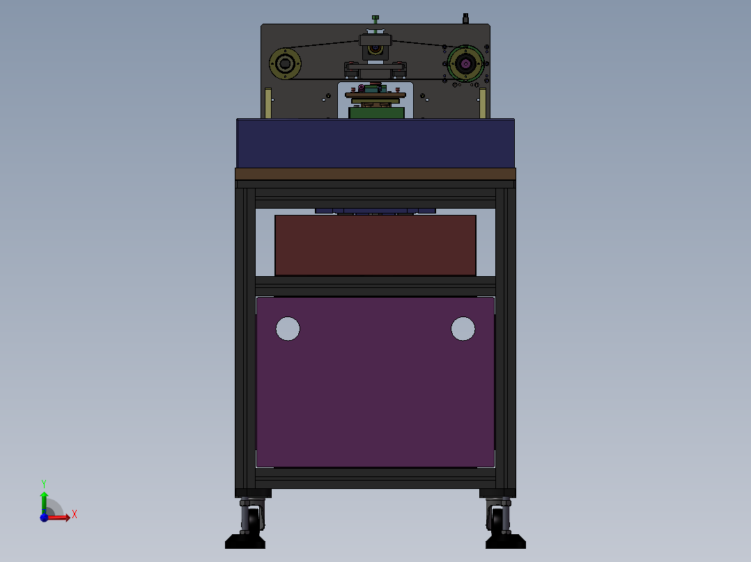拉丝机 3D模型前视图