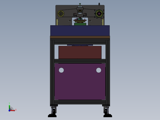 拉丝机 3D模型前视缩略图