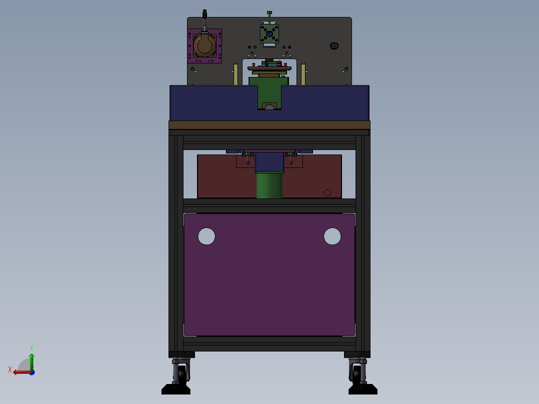 拉丝机 3D模型后视图