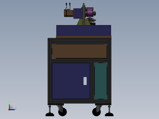 拉丝机 3D模型左视缩略图