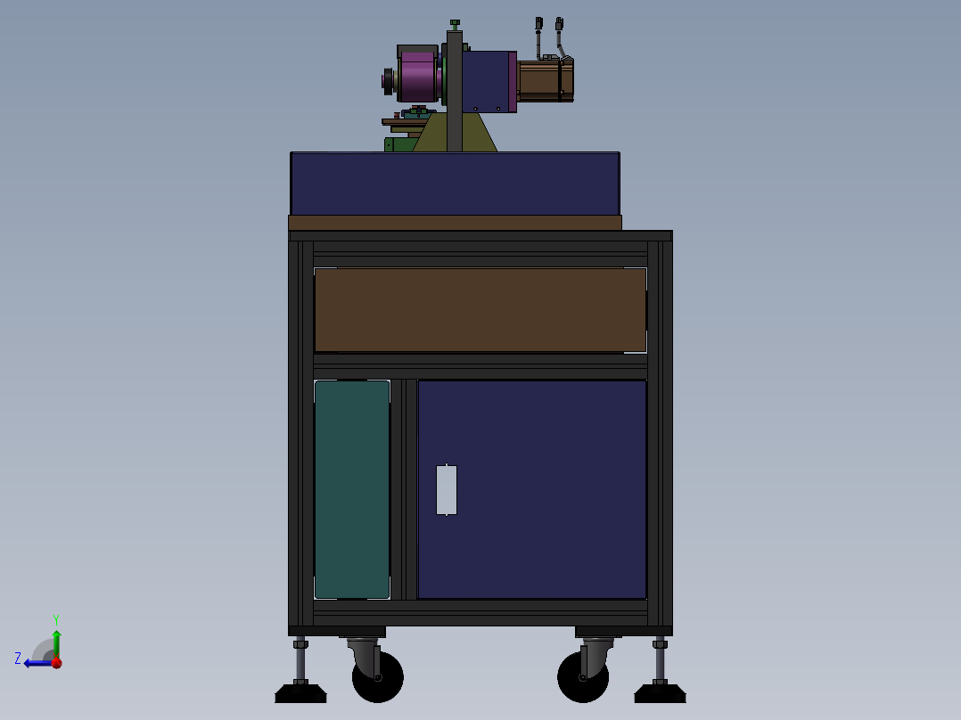 拉丝机 3D模型右视图