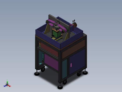 拉丝机 3D模型正等轴测缩略图