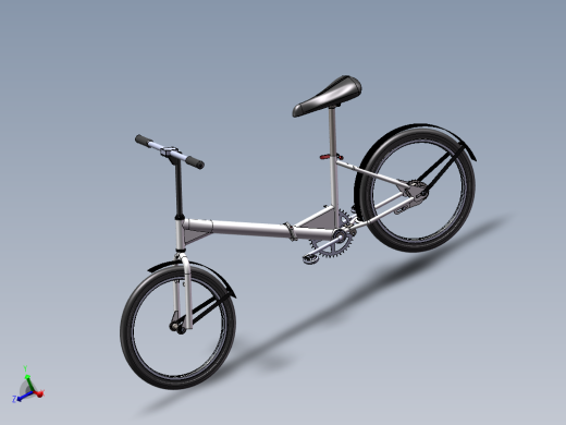 折叠自行车三维模型