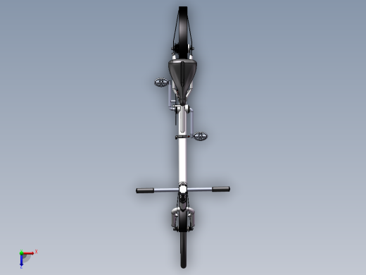 折叠自行车三维模型俯视缩略图