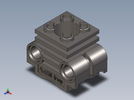 气缸电机-2850 Dark Stone Grey Technic Engine Cylinder Head