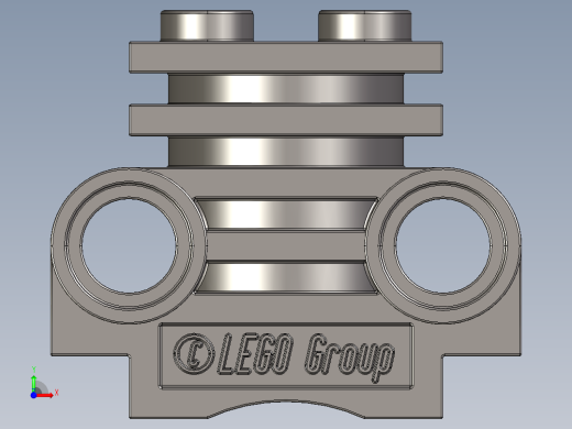 气缸电机-2850 Dark Stone Grey Technic Engine Cylinder Head前视缩略图