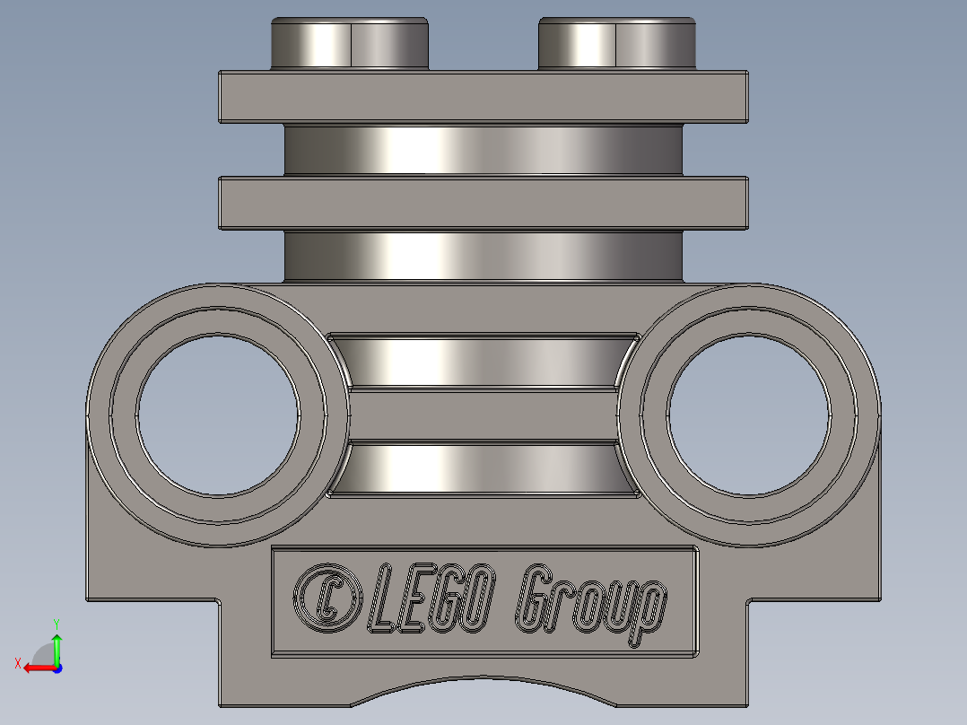 气缸电机-2850 Dark Stone Grey Technic Engine Cylinder Head后视图