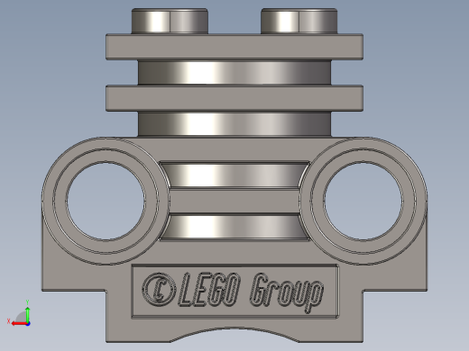 气缸电机-2850 Dark Stone Grey Technic Engine Cylinder Head后视缩略图