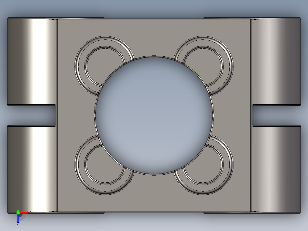 气缸电机-2850 Dark Stone Grey Technic Engine Cylinder Head俯视图