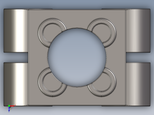 气缸电机-2850 Dark Stone Grey Technic Engine Cylinder Head俯视缩略图