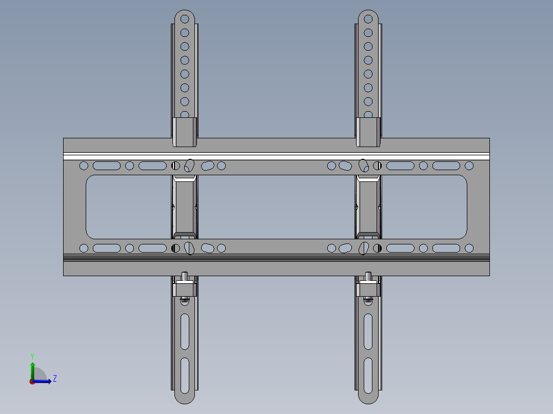 电视挂架左视图