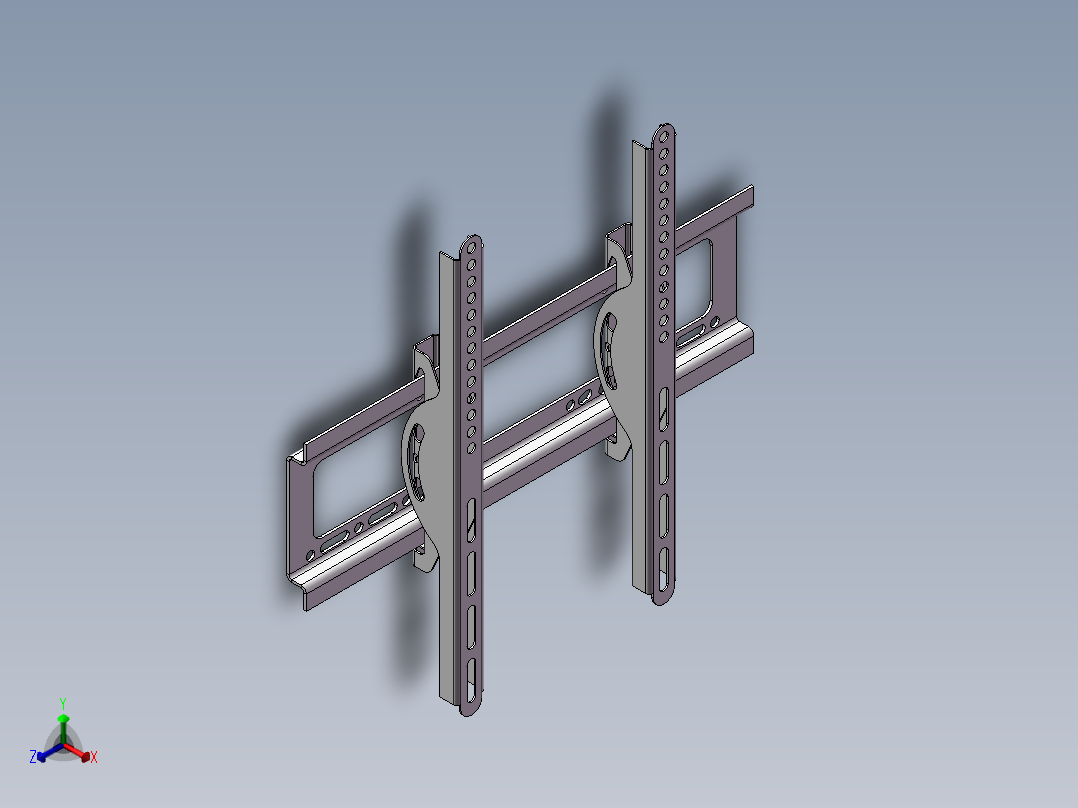电视挂架正等轴测图