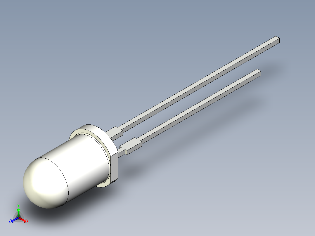 光电元件封装-LED-D5x9-white主视图