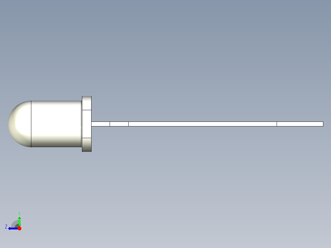 光电元件封装-LED-D5x9-white右视图
