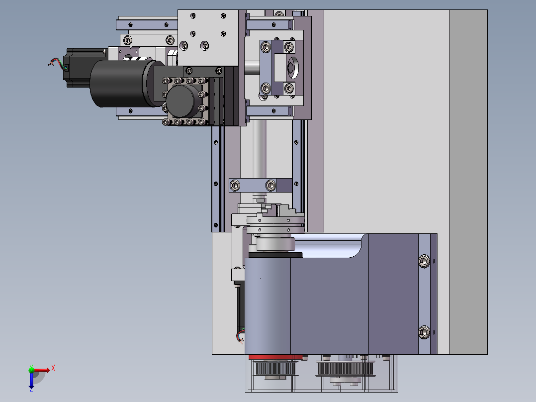 斜床身桌面数控机床车床三维+二维=746764俯视图