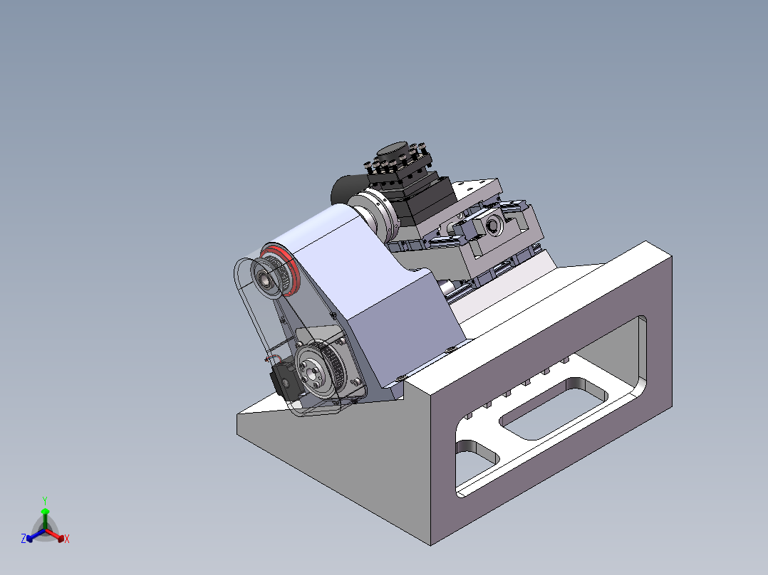 斜床身桌面数控机床车床三维+二维=746764正等轴测图
