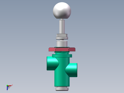 Q236-手动气阀机械加工工艺规程及数控编程设计【三维SolidWorks】俯视缩略图