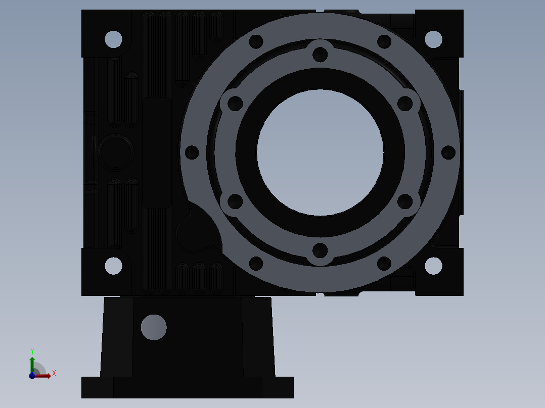动力箱变速器前视图