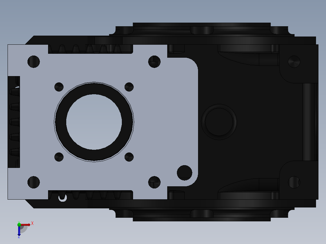 动力箱变速器俯视图