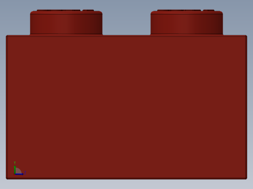乐高套装 4421基本积木-4181138 - 2456 - 44237 Bright Red Brick 2 x 6.SLDPRT左视缩略图