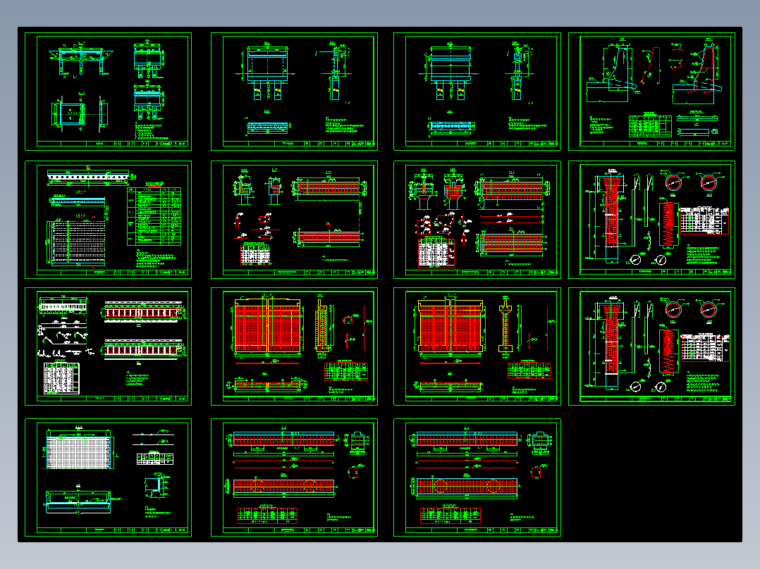 卢弗大桥梁全套施工设计图纸