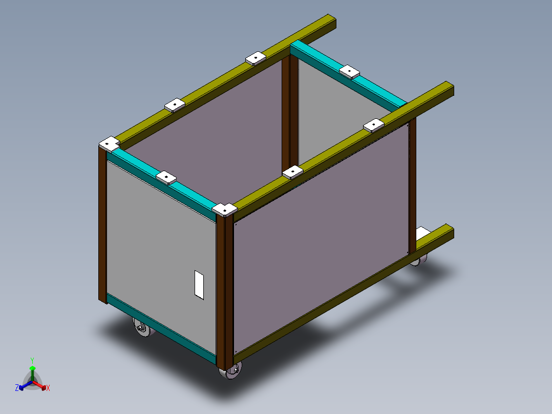 箱体正等轴测图