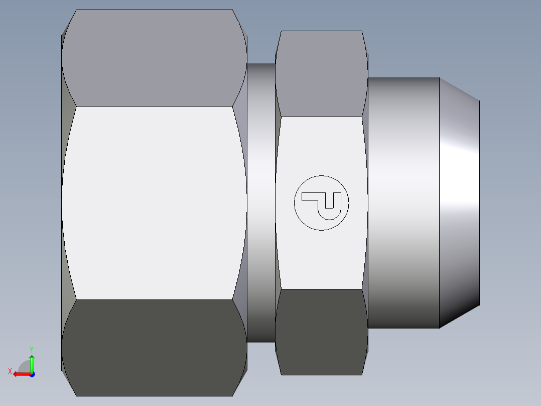 卡套式工业通用硬管接头EO_Weld_connector_AS22L后视图