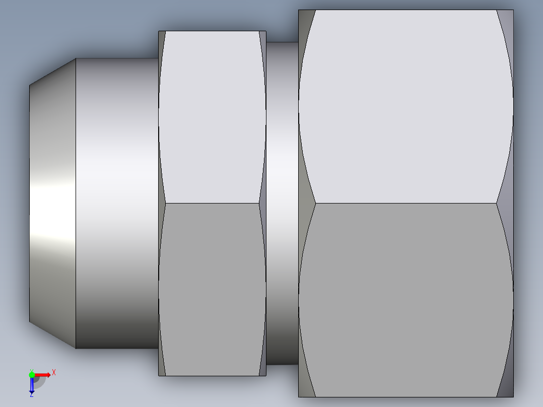 卡套式工业通用硬管接头EO_Weld_connector_AS22L俯视图