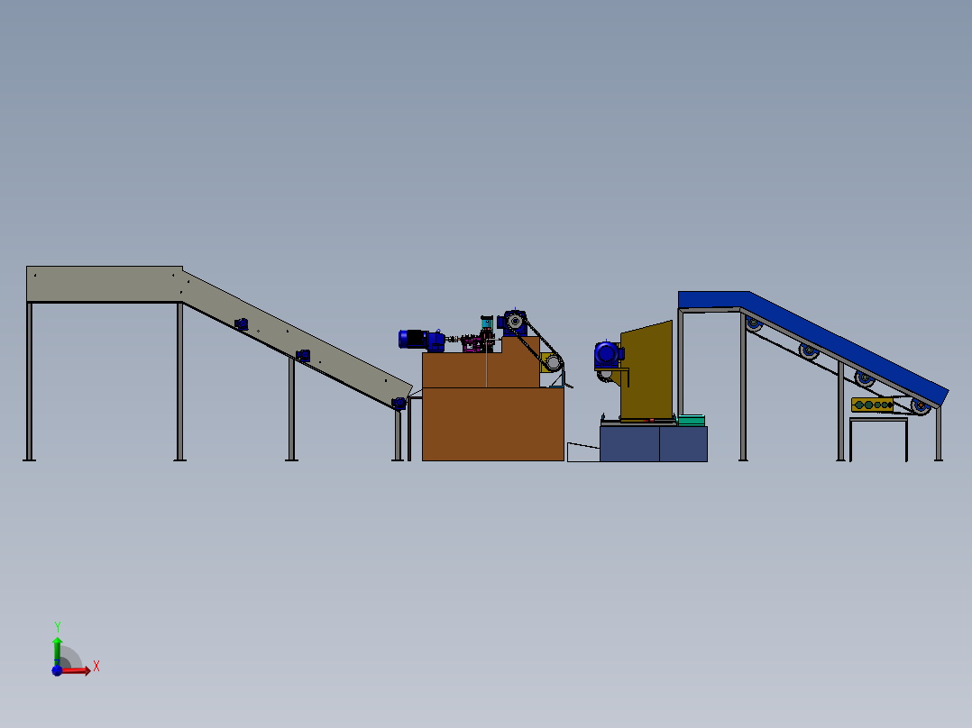 原木剥皮机sw21前视图