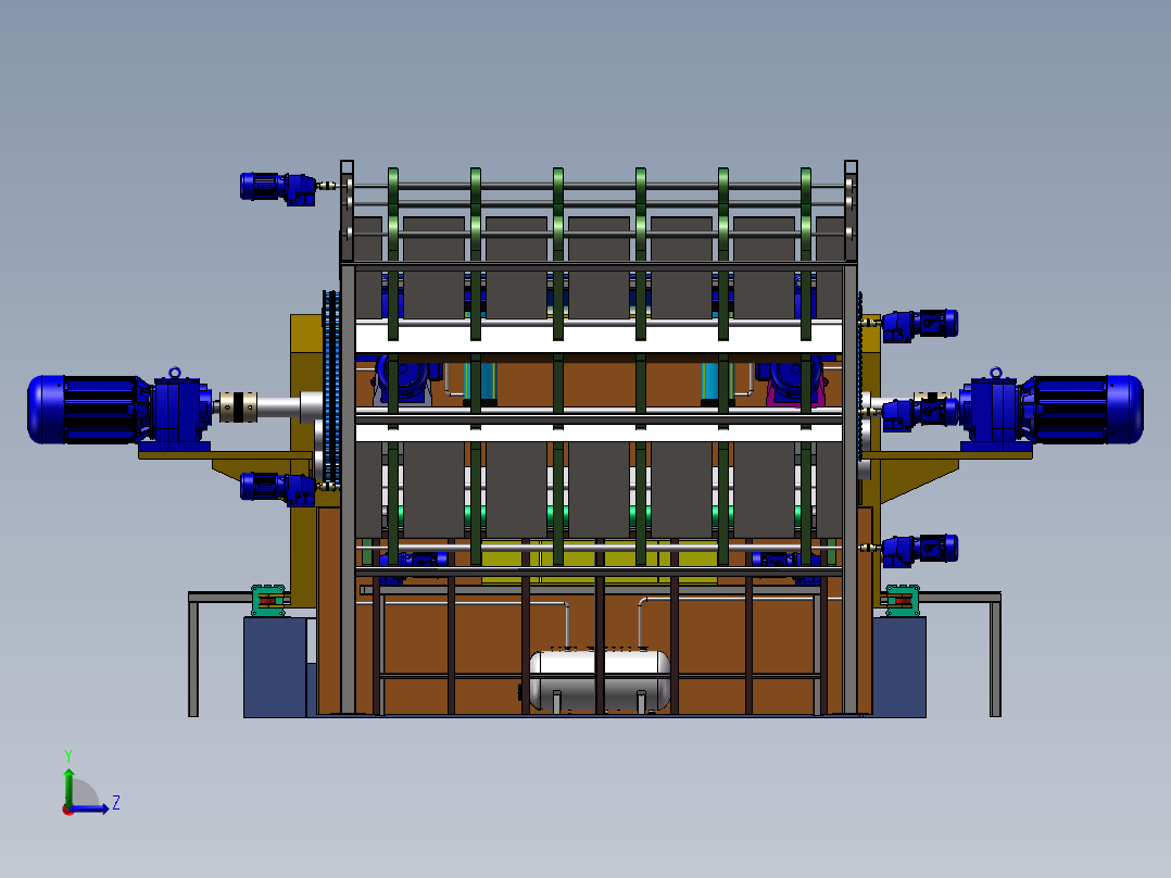 原木剥皮机sw21左视图