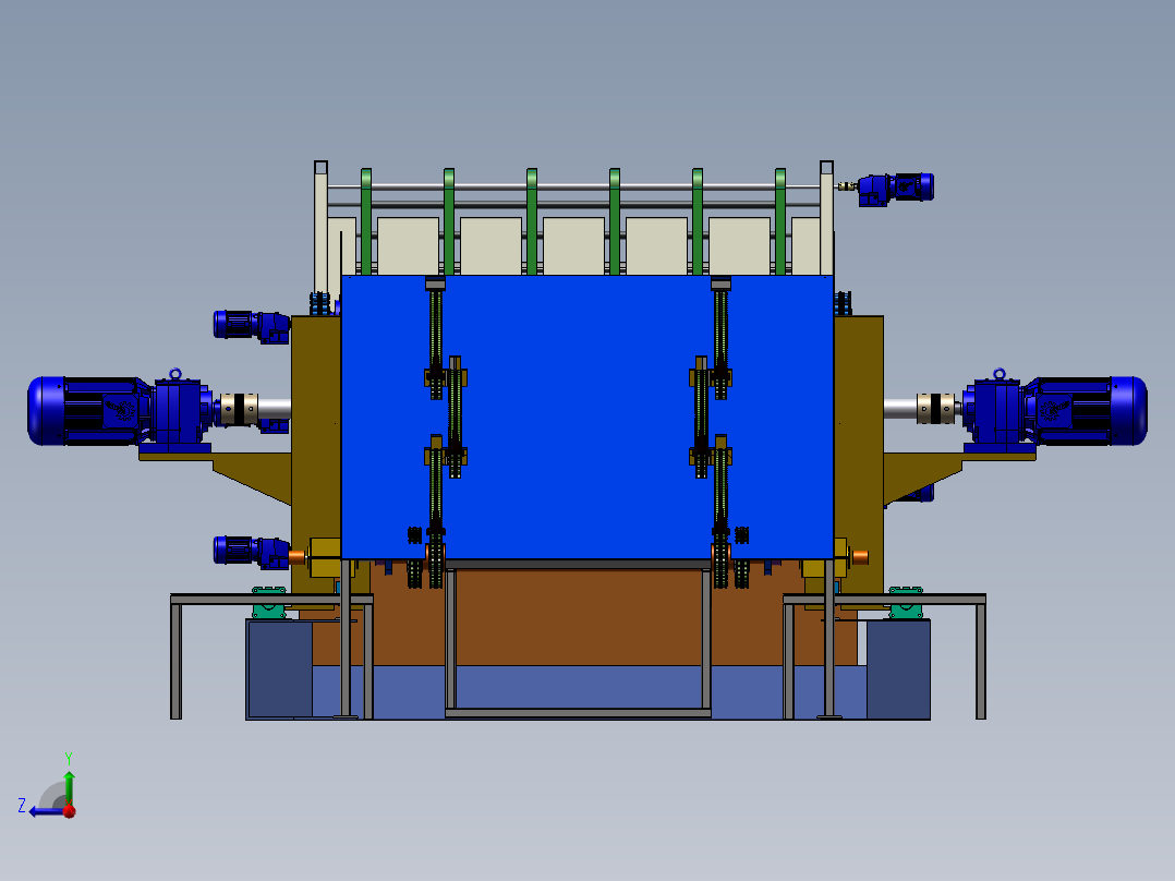 原木剥皮机sw21右视图