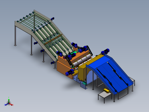 原木剥皮机sw21正等轴测缩略图