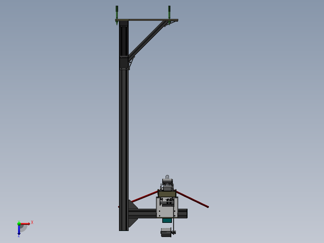 机械手开箱机sw18俯视图