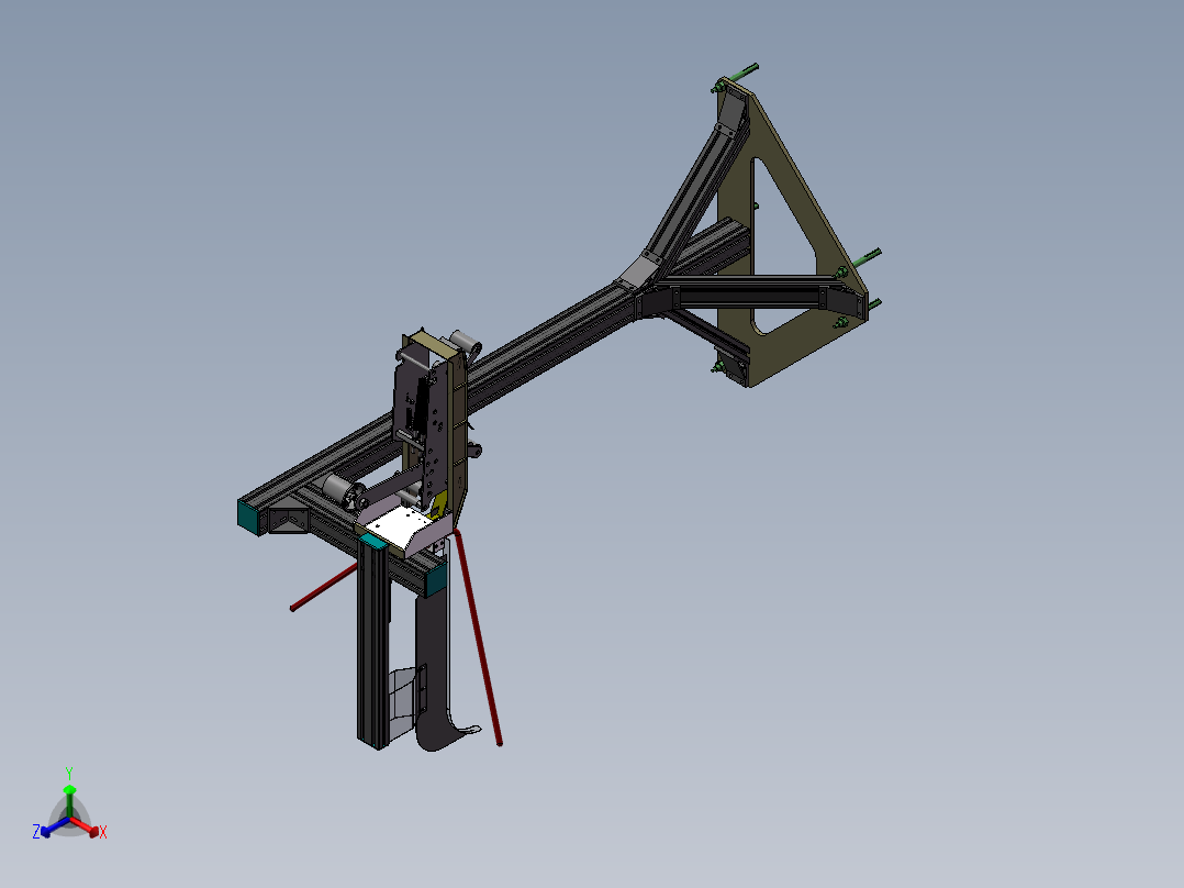 机械手开箱机sw18正等轴测图