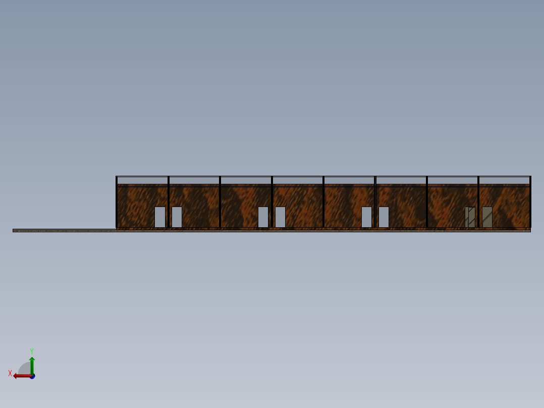 温室蔬菜后视图